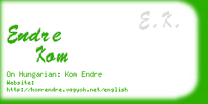 endre kom business card